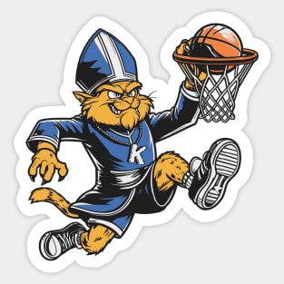 Cat Pope Basketball Sticker